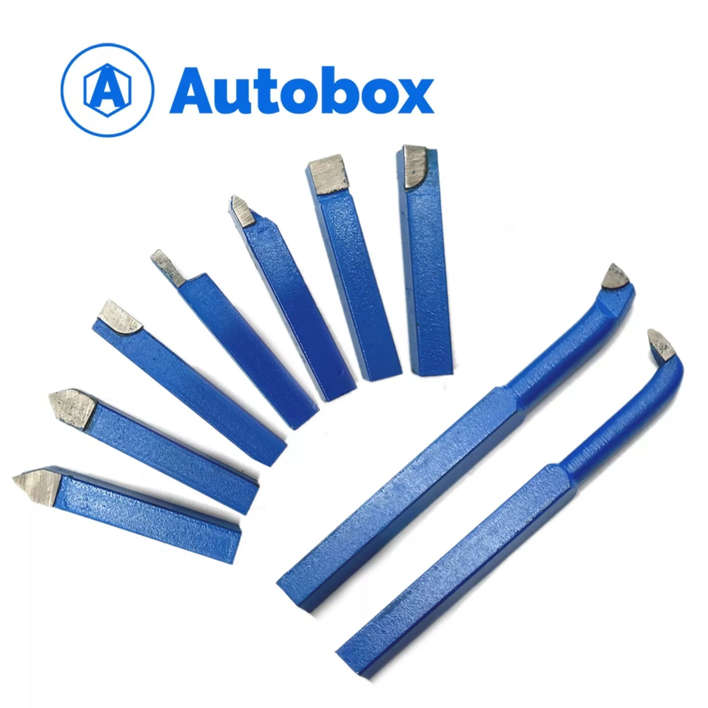 Juego de Herramientas de torno con punta de carburo, 9 piezas, 10mm, 3/8, chaflán de torneado de Metal, roscado interno