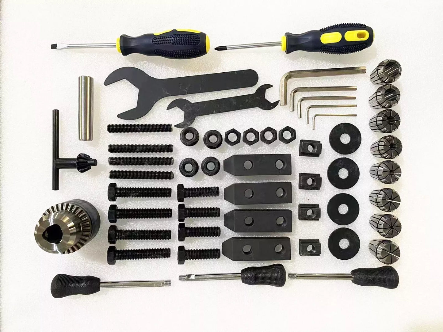 Autobox 4"x16" Power Feed Milling Machine + Collet Clamping Kit Metal Mill Drill