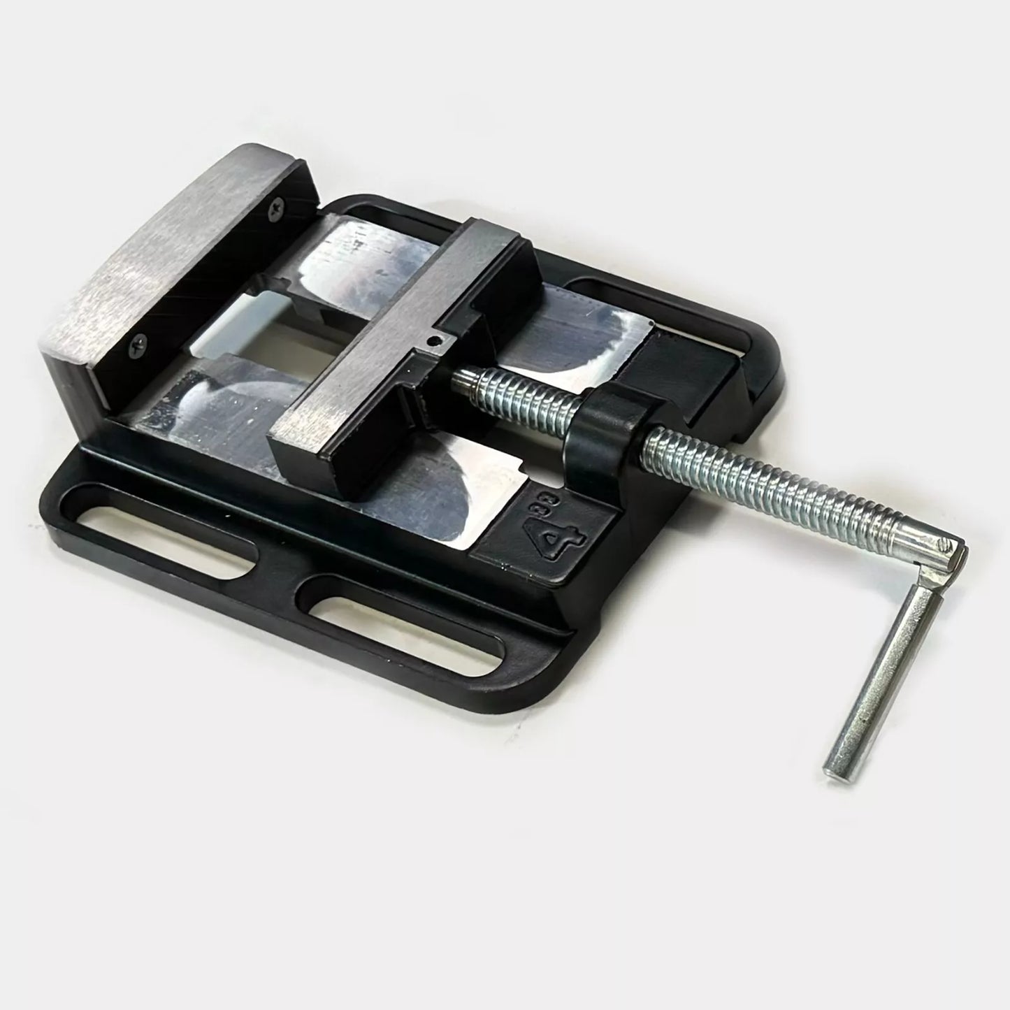 Prensa de taladro de aluminio de 4 pulgadas, peso ligero portátil, se adapta a la mayoría de los bancos de perforación