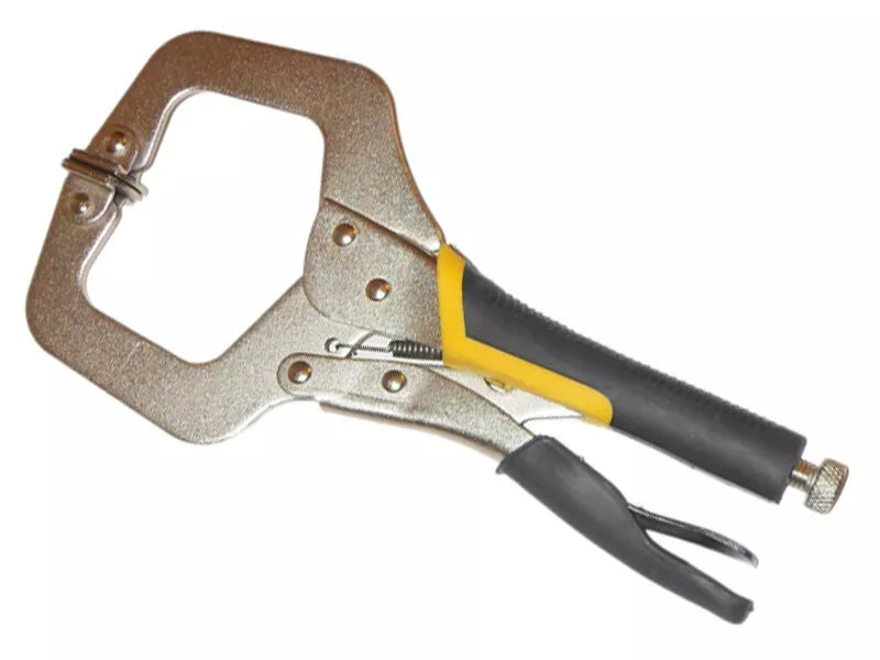 Heavy Duty C-CLAMP Combo 2pc 11 inch + 4pc 6 inch, Locking Plier Welding Holder