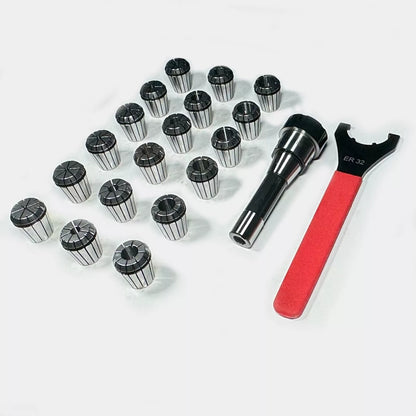 Metric ER Spring Collet Set + R8 Shank Milling Collet Chuck Precision Holder