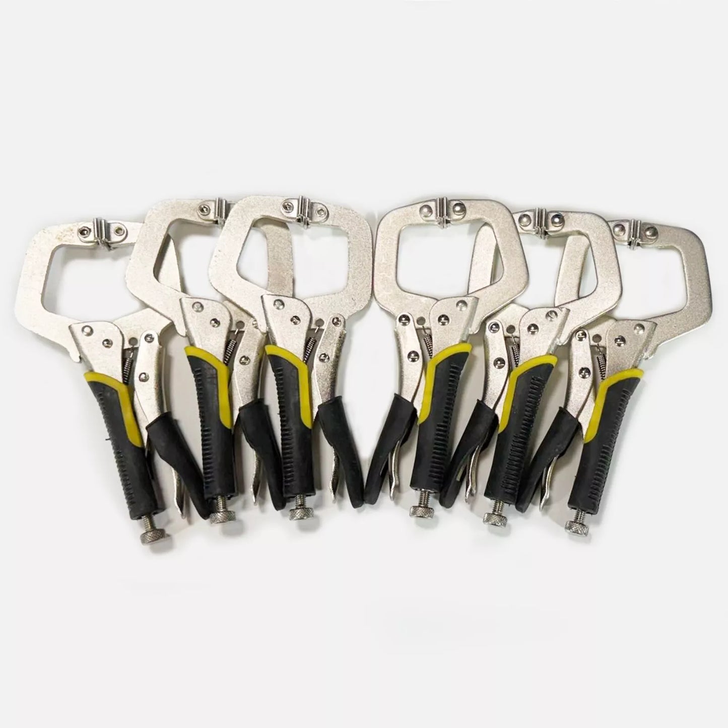 2PC&4PC&6PC&12PC Heavy Duty 6" C CLAMP, Swivel Pad Extra Thick Locking Plier Welding Holder