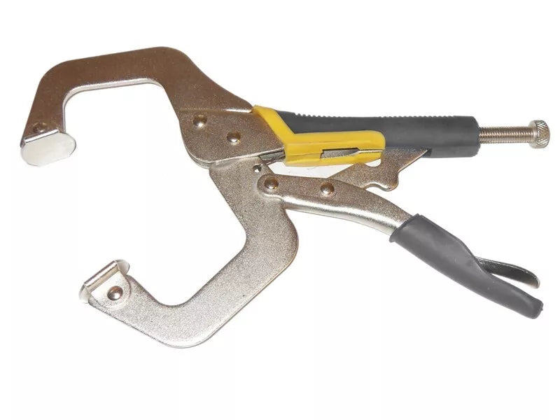 Heavy Duty C-CLAMP Combo 2pc 11 inch + 4pc 6 inch, Locking Plier Welding Holder