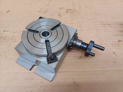 HORIZONTAL & VERTICAL Rotary Table + Tailstock Center, for Milling Machine