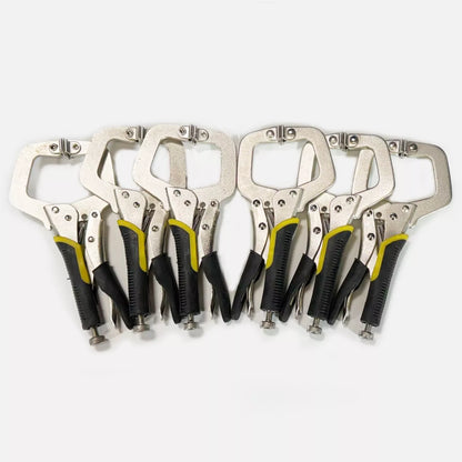 2PC&4PC&6PC&12PC Heavy Duty 11" C CLAMP, Swivel Pad Extra Thick Locking Plier Welding Holder